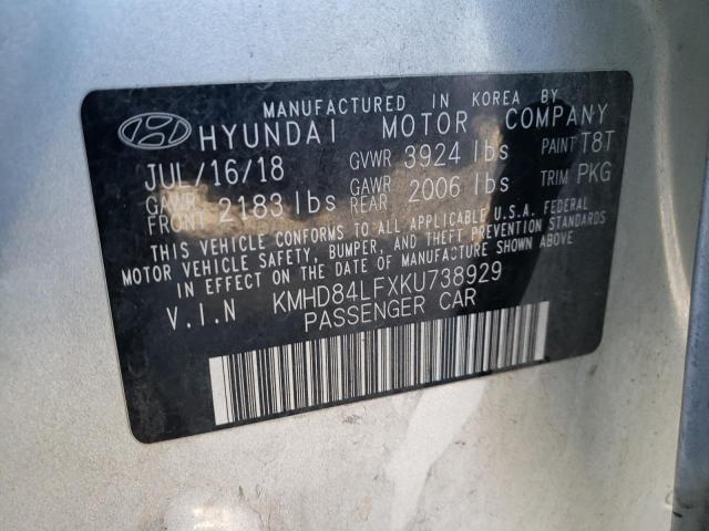 2019 HYUNDAI ELANTRA SE - KMHD84LFXKU738929