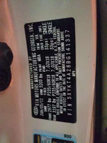 2011 KIA SORENTO BA 5XYKT4A28BG141337