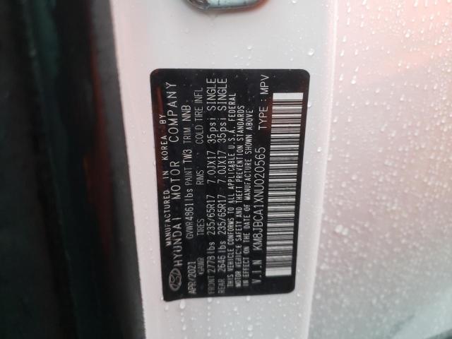 2022 HYUNDAI TUCSON BLU KM8JBCA1XNU020565