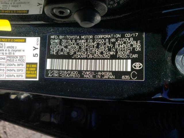 2017 TOYOTA PRIUS JTDKARFU8H3535382