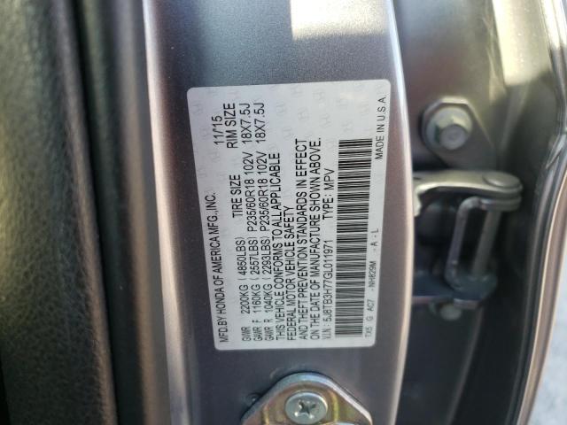 2016 ACURA RDX ADVANC 5J8TB3H77GL011971