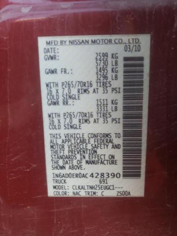 2010 NISSAN FRONTIER C 1N6AD0ER0AC428390
