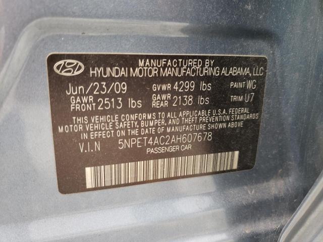 2010 HYUNDAI SONATA GLS 5NPET4AC2AH607678