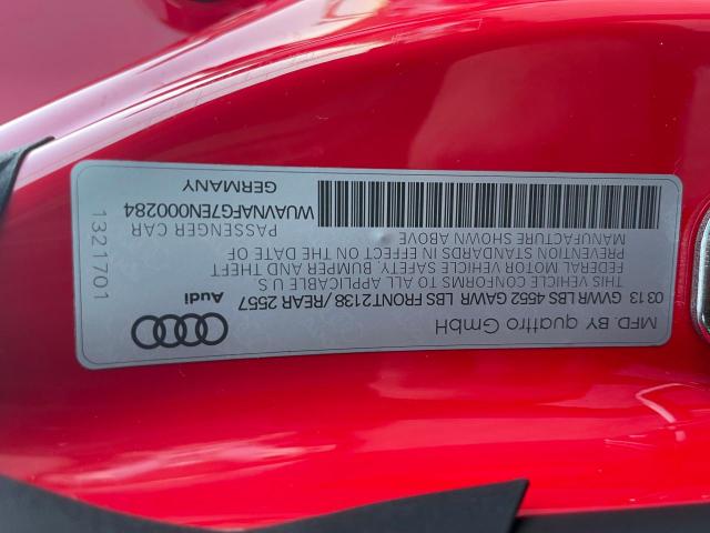 2014 AUDI R8 5.2 QUA WUAVNAFG7EN000284