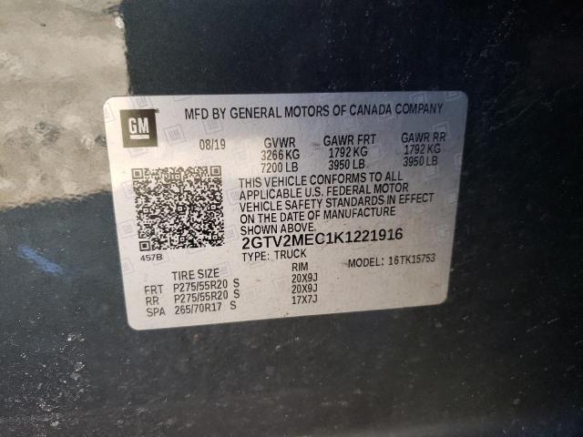 2019 GMC SIERRA LIM 2GTV2MEC1K1221916