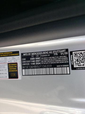 2020 MERCEDES-BENZ E 450 W1K1J6HB0LF136209