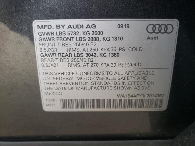 2020 AUDI SQ5 PREMIU WA1B4AFY9L2014367