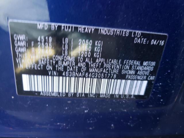 2016 SUBARU LEGACY 2.5 - 4S3BNAF64G3051778