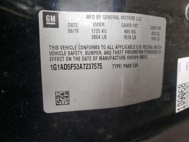 2010 CHEVROLET COBALT 1LT 1G1AD5F53A7237575