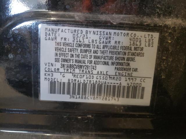 2021 NISSAN SENTRA SV 3N1AB8CV8MY281743