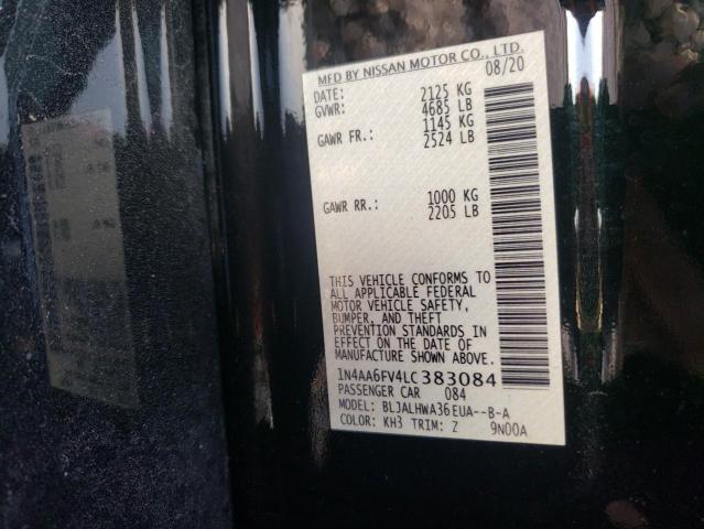2020 NISSAN MAXIMA PLA 1N4AA6FV4LC383084