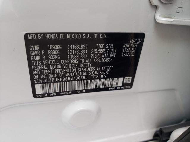 2021 HONDA HR-V TOURI 3CZRU6H96MM700393
