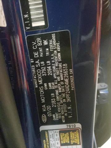 2021 KIA FORTE FE 3KPF24AD4ME266518