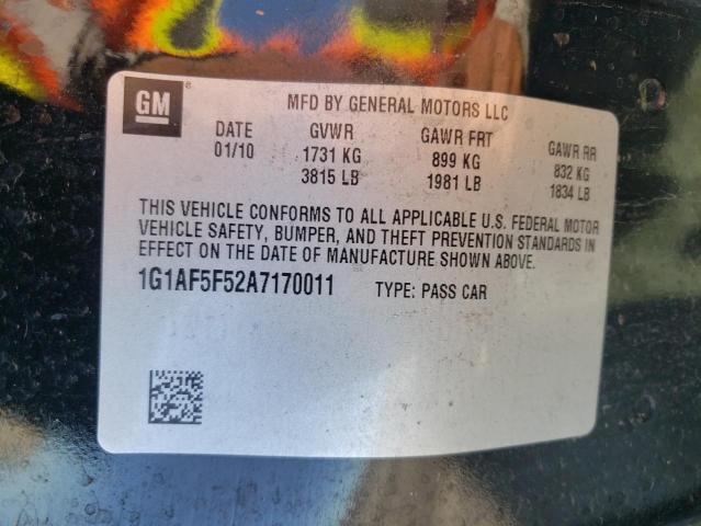 2010 CHEVROLET COBALT 2LT 1G1AF5F52A7170011