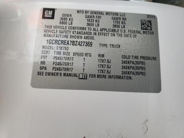 2011 CHEVROLET SILVERADO - 1GCRCREA7BZ427369