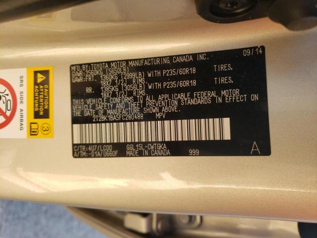 2015 LEXUS RX 350 BAS 2T2BK1BA5FC280488
