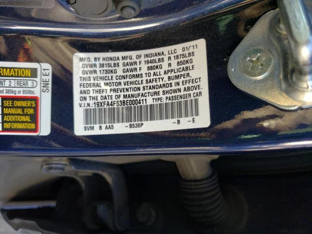 2011 HONDA CIVIC GX 19XFA4F53BE000411