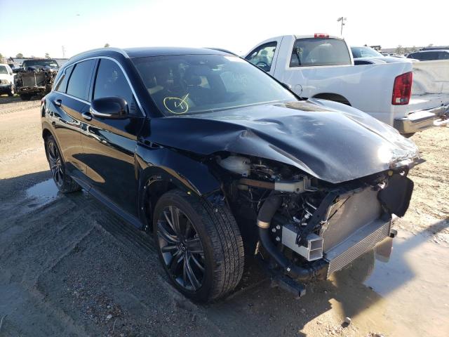 Salvage cars for sale at Houston, TX auction: 2020 Infiniti QX50 Pure