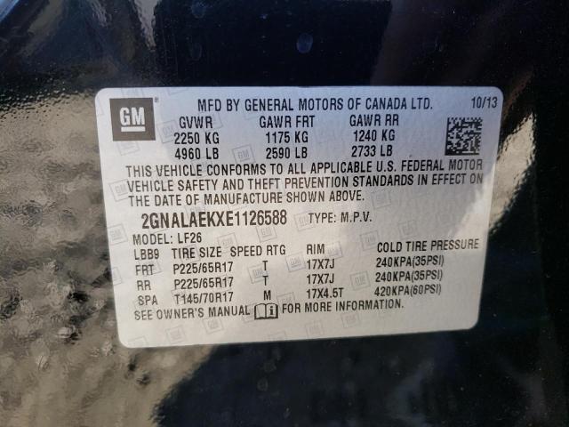 2GNALAEKXE1126588 Chevrolet Equinox Ls 2014. Фото: 9