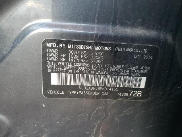 2015 MITSUBISHI MIRAGE DE ML32A3HJ8FH014150