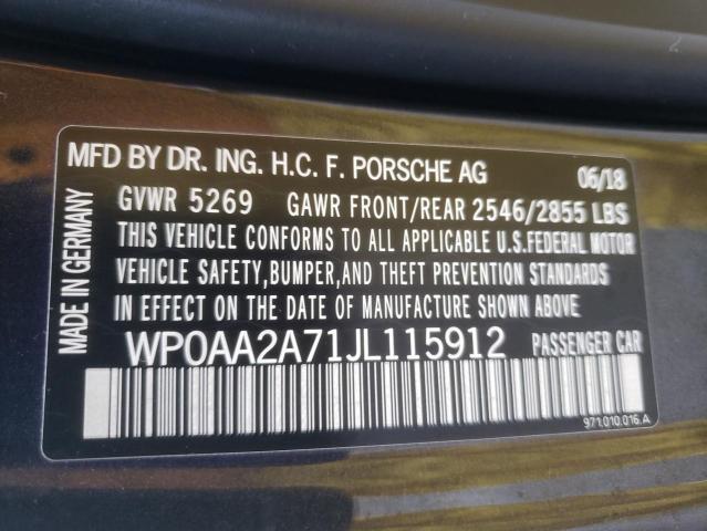 2018 PORSCHE PANAMERA 4 WP0AA2A71JL115912