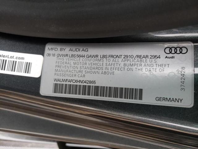 2017 AUDI S7 PREMIUM WAUWFAFCXHN042865