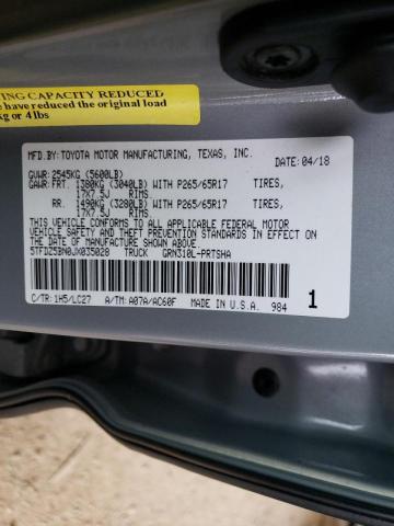 2018 TOYOTA TACOMA DOU 5TFDZ5BN0JX035028
