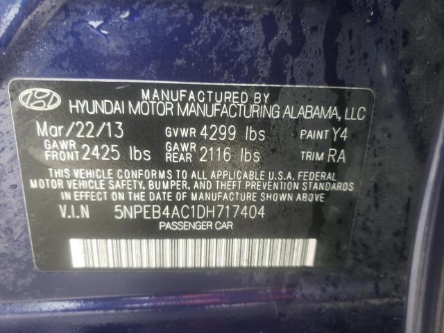 2013 HYUNDAI SONATA GLS 5NPEB4AC1DH717404