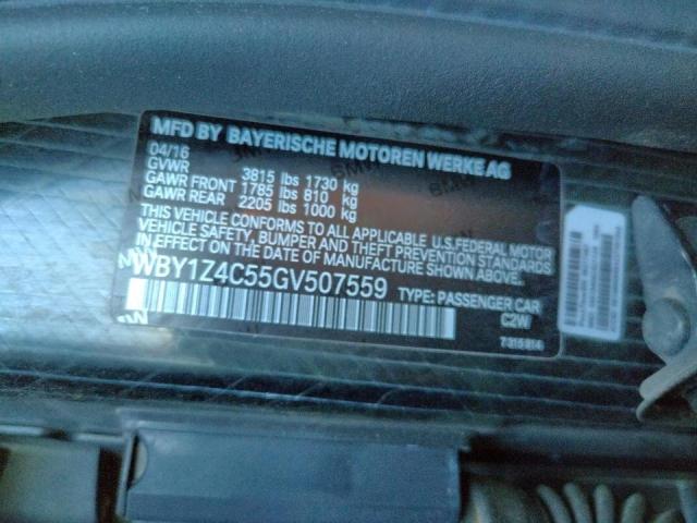 2016 BMW I3 REX WBY1Z4C55GV507559