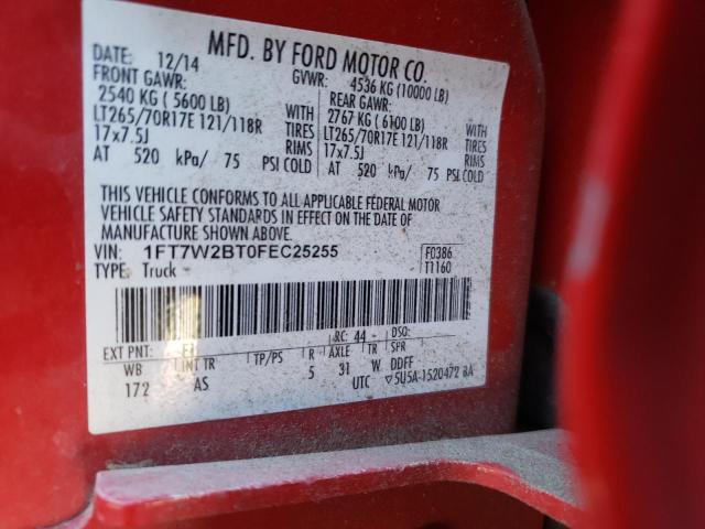 1FT7W2BT0FEC25255 Ford F250 Super 2015. Фото: 9
