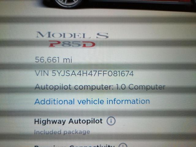 2015 TESLA MODEL S P8 5YJSA4H47FF081674