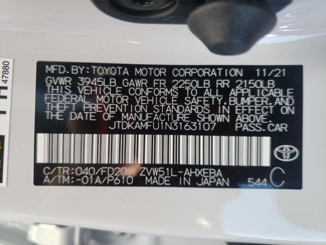 2022 TOYOTA PRIUS NIGH JTDKAMFU1N3163107