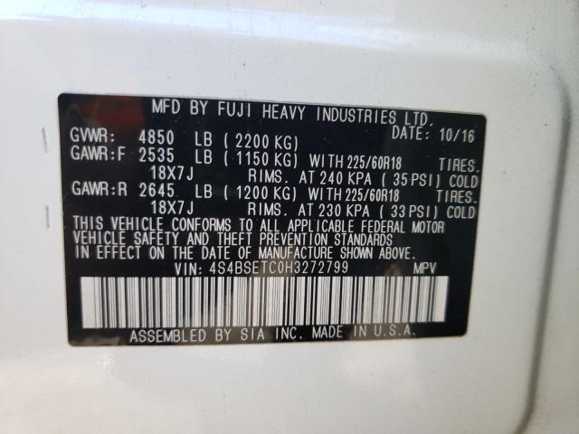 2017 SUBARU OUTBACK TO 4S4BSETC0H3272799
