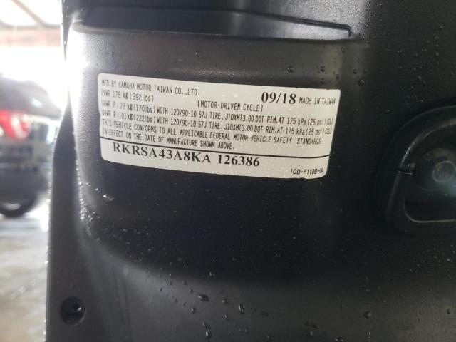 2019 YAMAHA YW50 F RKRSA43A8KA126386