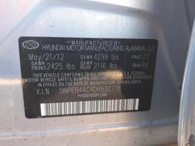 2013 HYUNDAI SONATA GLS 5NPEB4AC4DH532778