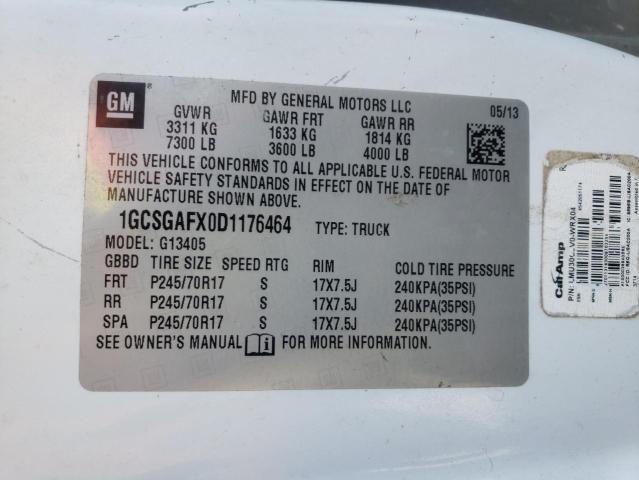 1GCSGAFX0D1176464 Chevrolet Express G1 2013. Фото: 9