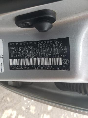 2010 TOYOTA COROLLA BA 2T1BU4EE9AC458250