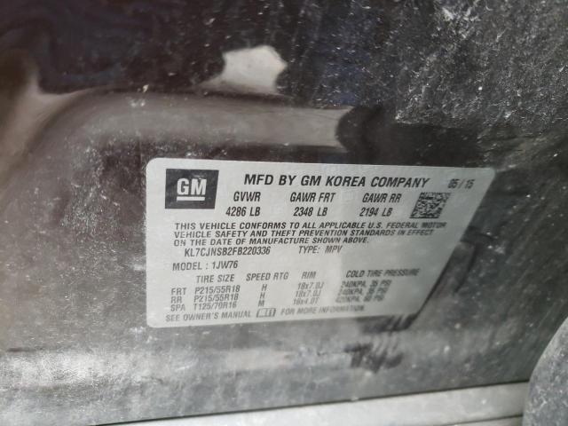 2015 CHEVROLET TRAX LTZ KL7CJNSB2FB220336