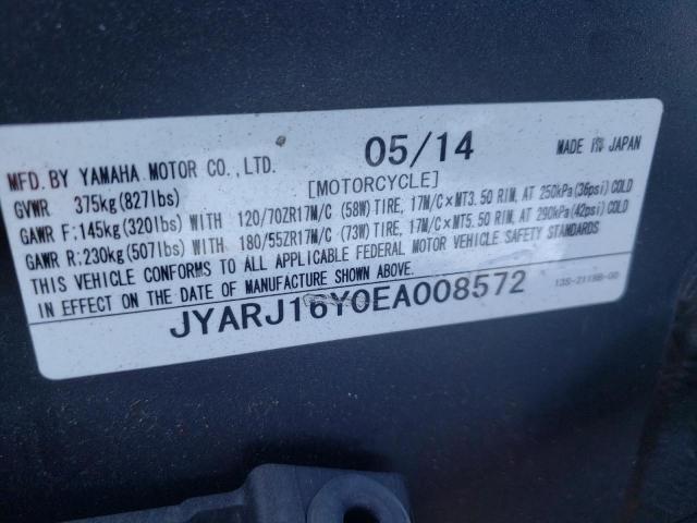 2014 YAMAHA YZFR6 C JYARJ16Y0EA008572