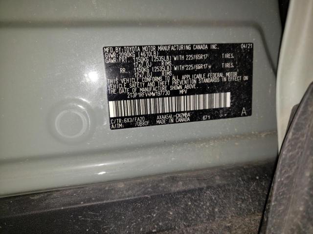 2021 TOYOTA RAV4 XLE 2T3P1RFV4MW197730