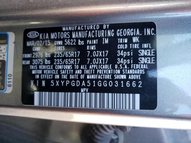 2016 KIA SORENTO LX 5XYPGDA51GG031662