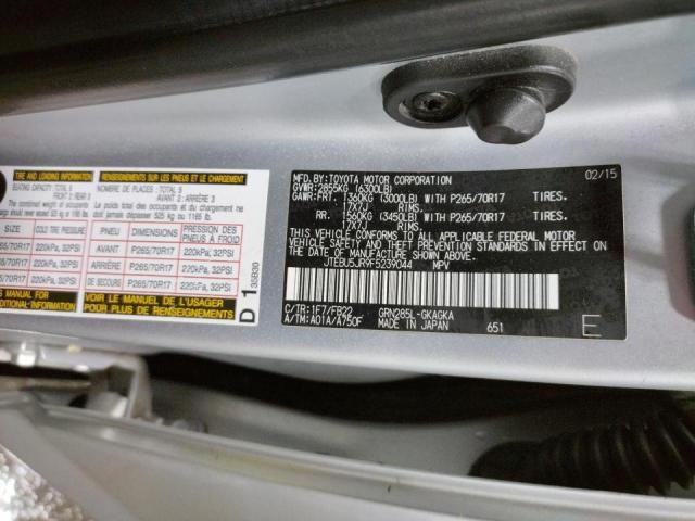 2015 TOYOTA 4RUNNER SR JTEBU5JR9F5239044
