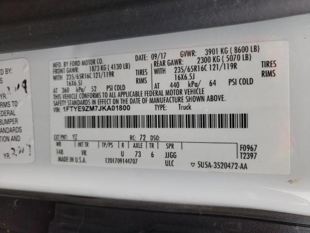 2018 FORD TRANSIT T- 1FTYE9ZM7JKA01800