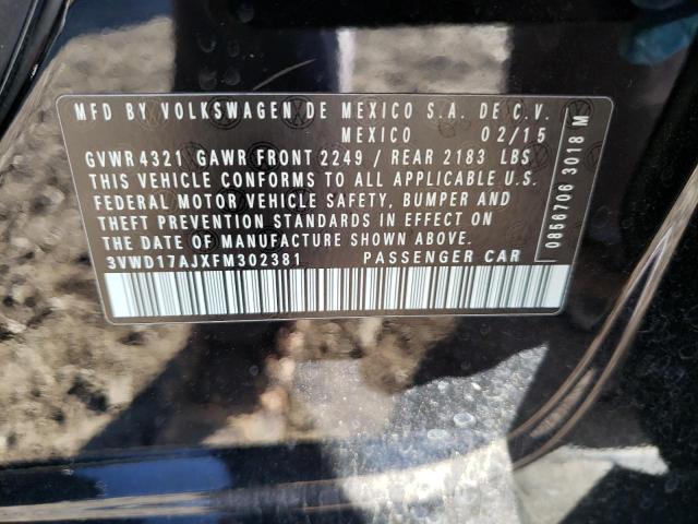 2015 VOLKSWAGEN JETTA SE 3VWD17AJXFM302381