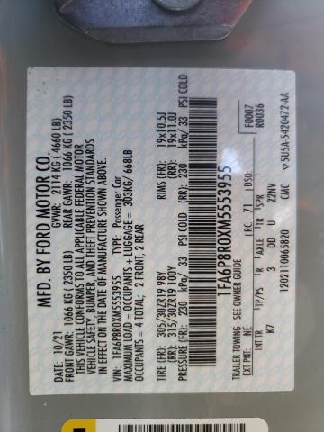 2021 FORD MUSTANG MA 1FA6P8R0XM5553955