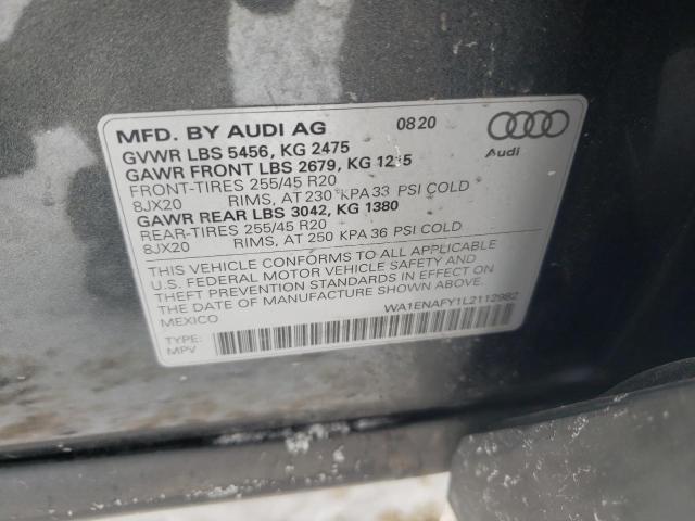 2020 AUDI Q5 TITANIU WA1ENAFY1L2112982