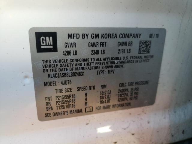 2020 BUICK ENCORE PRE KL4CJASB8LB024631