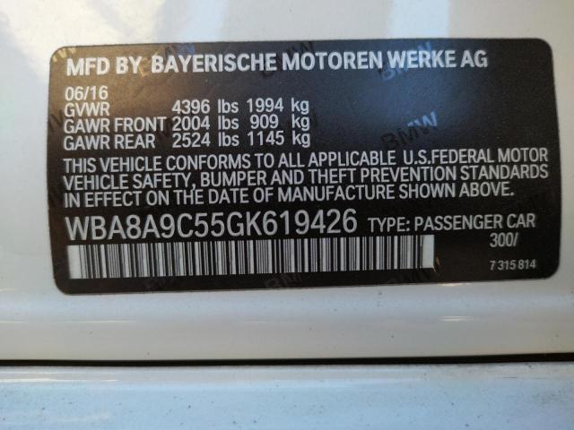2016 BMW 320 I WBA8A9C55GK619426