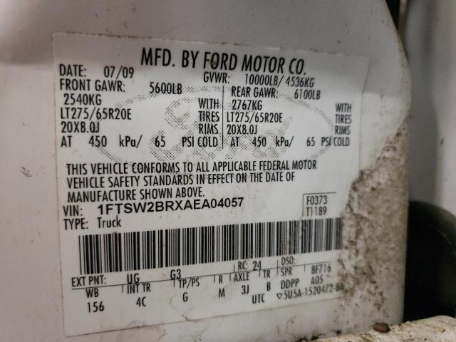 2010 FORD F250 SUPER 1FTSW2BRXAEA04057