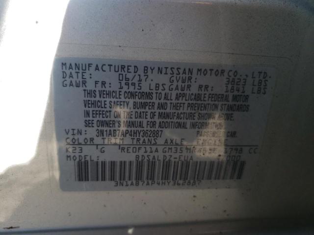 2017 NISSAN SENTRA S - 3N1AB7AP4HY362887